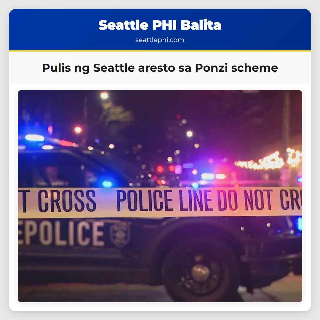 Pulis ng Seattle aresto sa Ponzi scheme