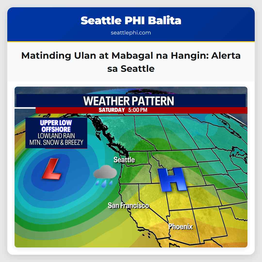 Matinding Ulan at Mabagal na Hangin: Alerta sa