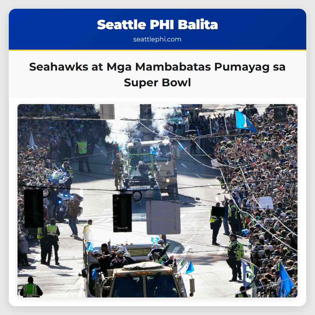 Seahawks at Mga Mambabatas Pumayag sa Super Bowl