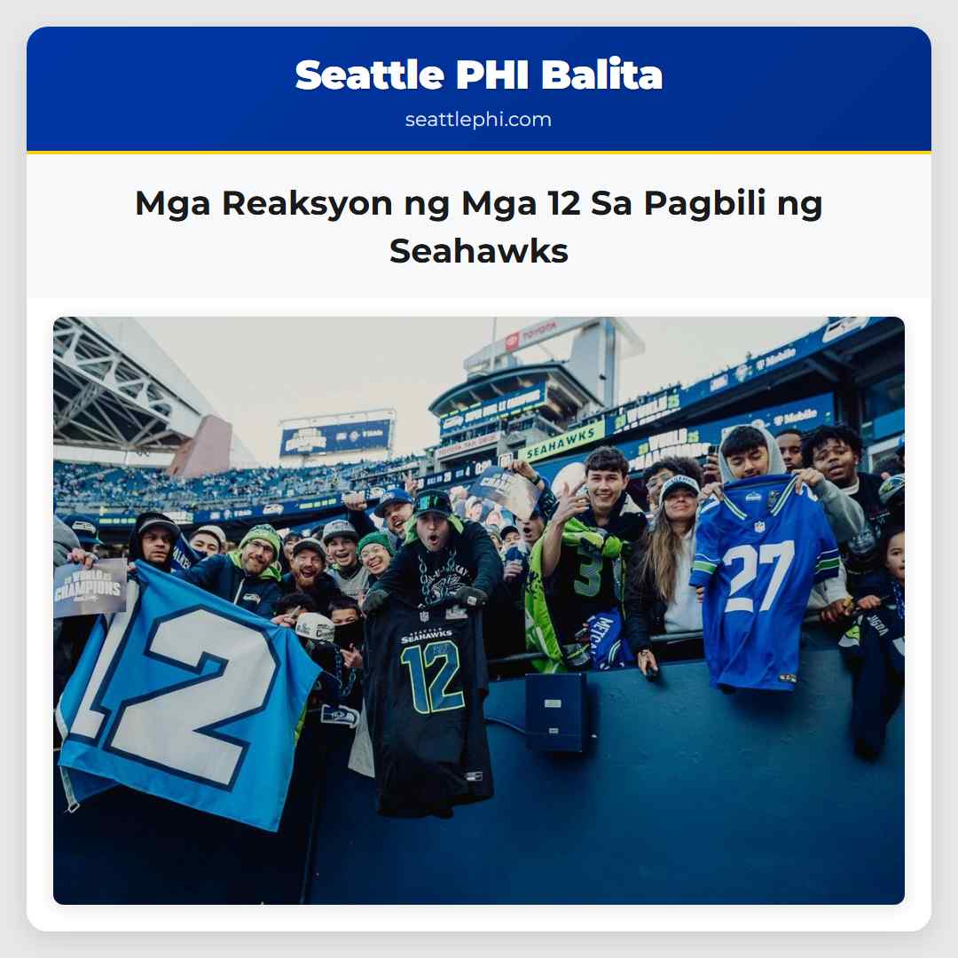 Mga Reaksyon ng Mga 12 Sa Pagbili ng Seahawks