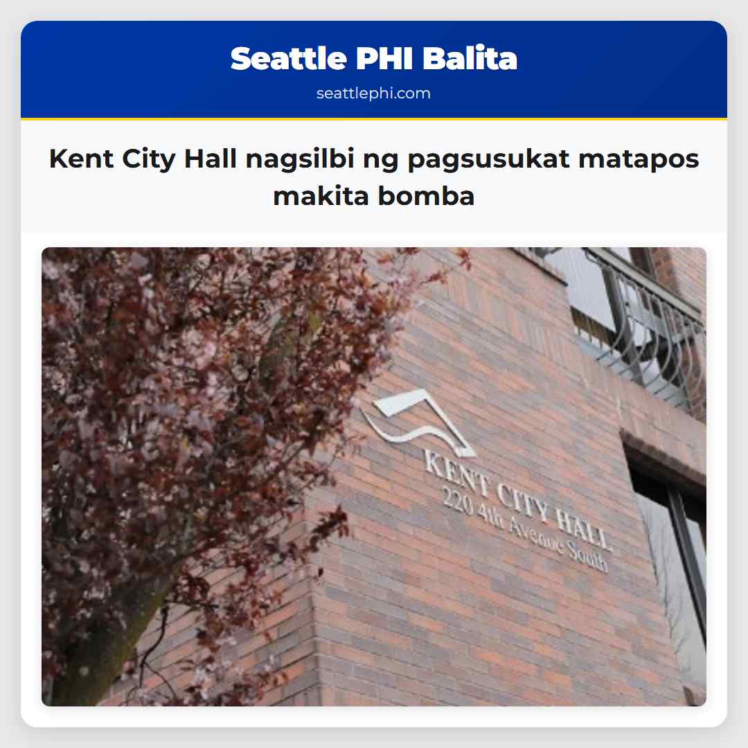 Kent City Hall nagsilbi ng pagsusukat matapos