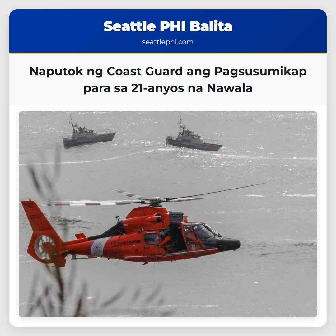 Naputok ng Coast Guard ang Pagsusumikap para sa