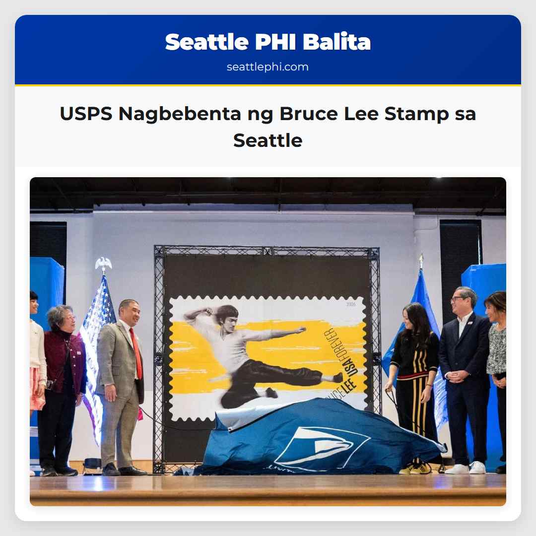 USPS Nagbebenta ng Bruce Lee Stamp sa Seattle