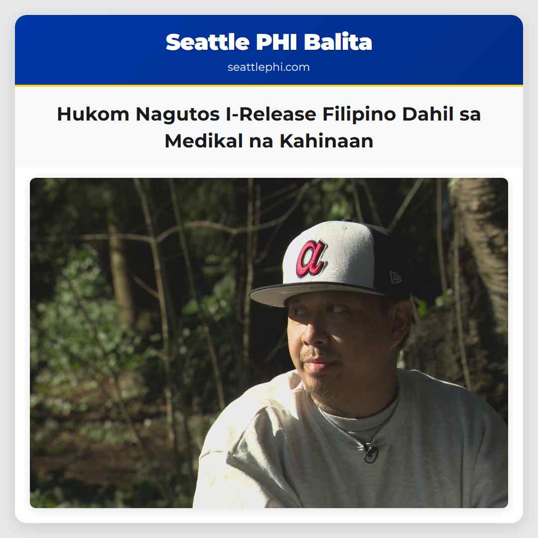 Hukom Nagutos I-Release Filipino Dahil sa Medikal