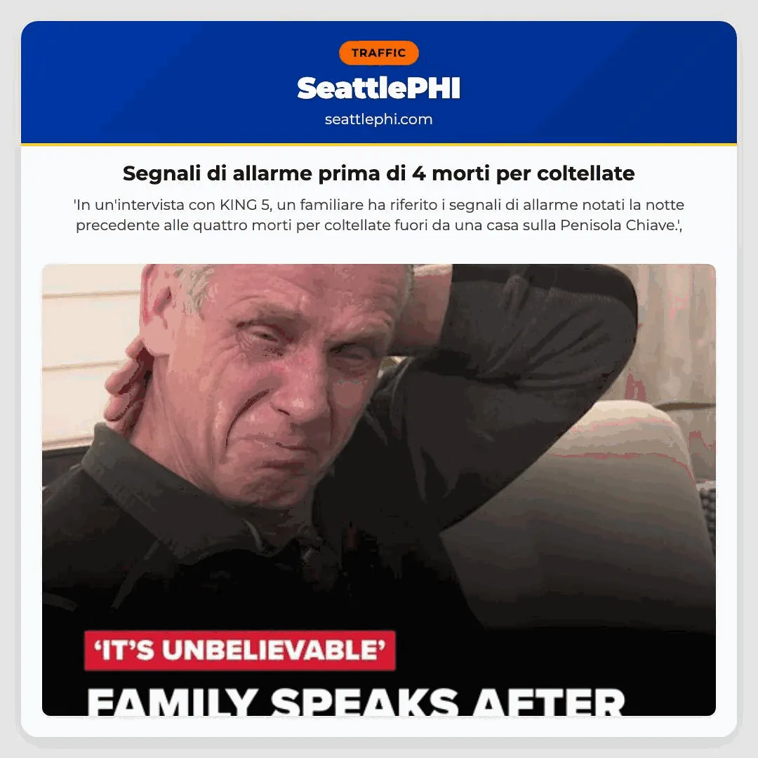 Segnali di allarme prima di 4 morti per coltellate