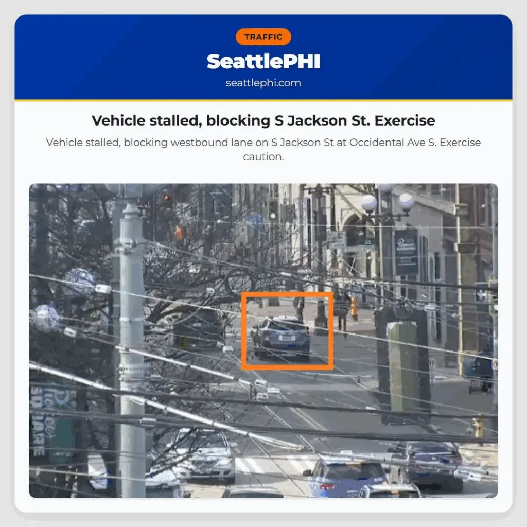 Vehicle stalled, blocking S Jackson St. Exercise