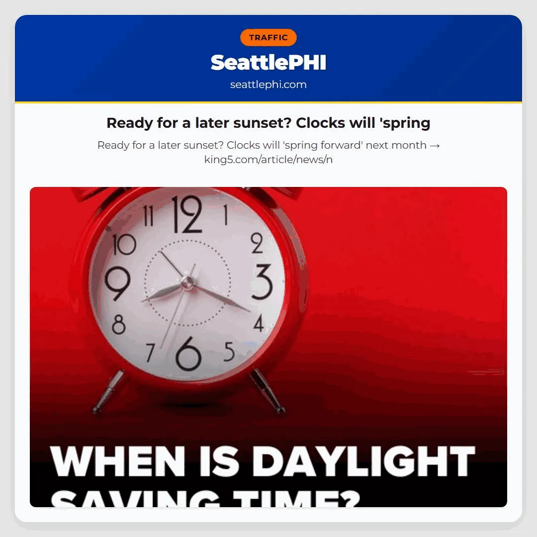 Ready for a later sunset? Clocks will 'spring