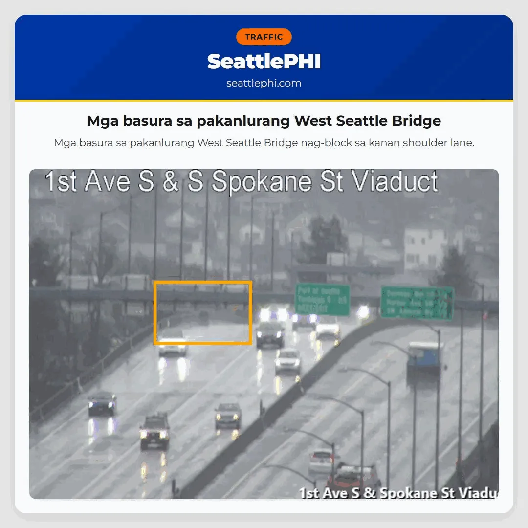 Mga basura sa pakanlurang West Seattle Bridge