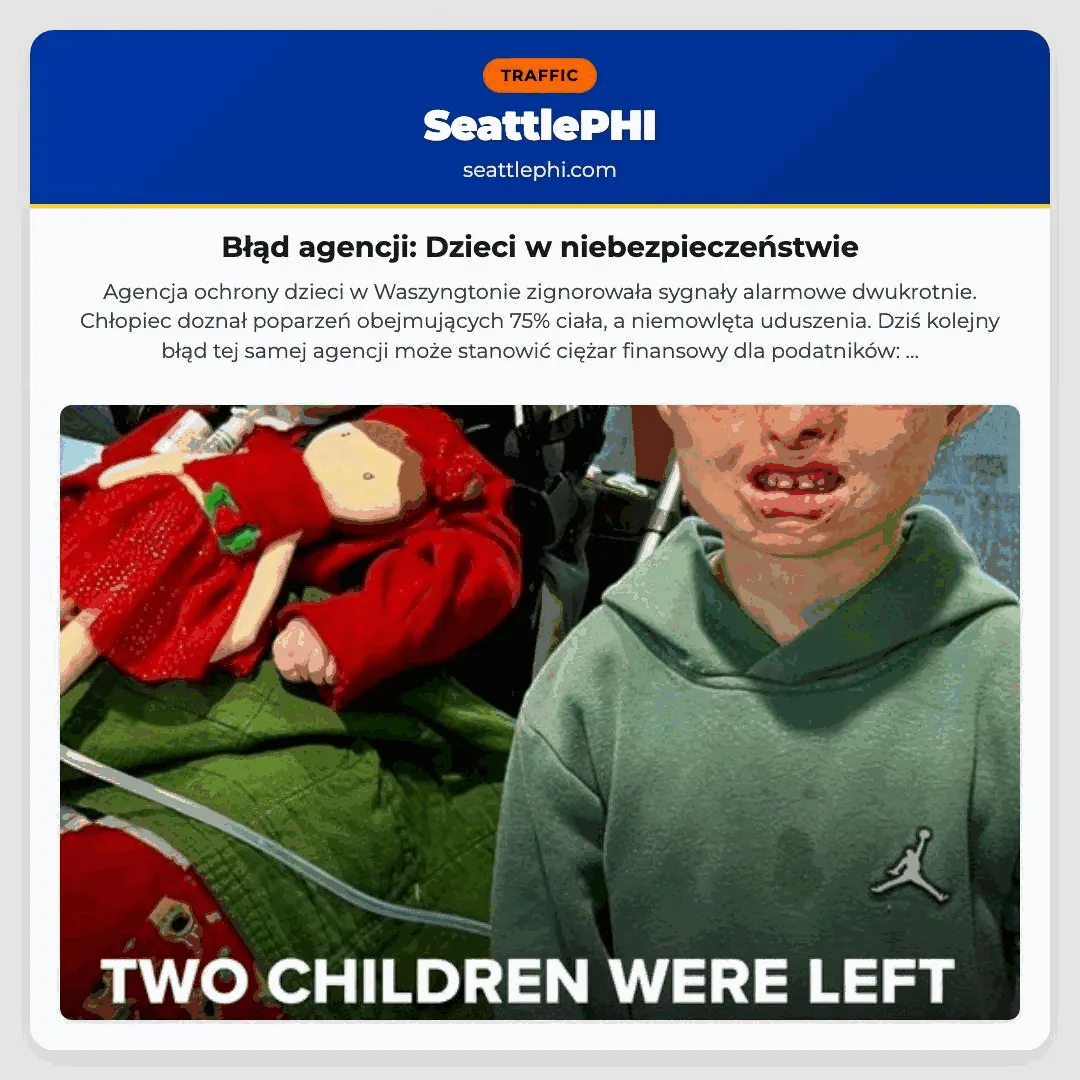 Błąd agencji: Dzieci w niebezpieczeństwie