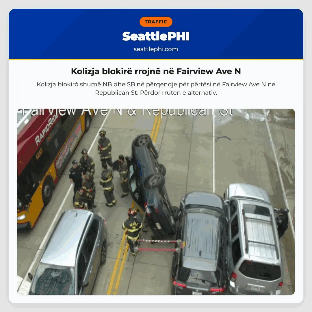 Kolizja blokirë rrojnë në Fairview Ave N