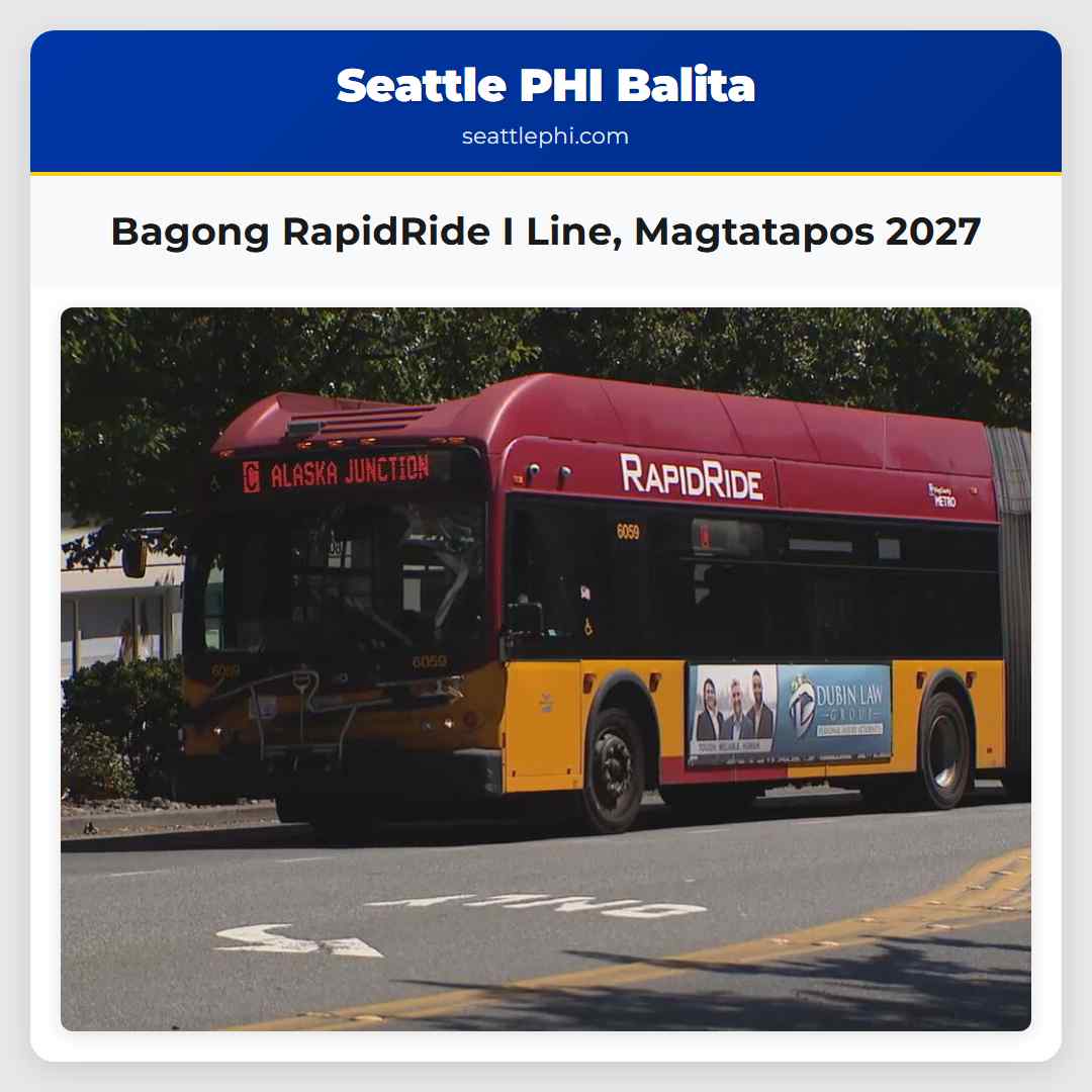 Bagong RapidRide I Line, Magtatapos 2027