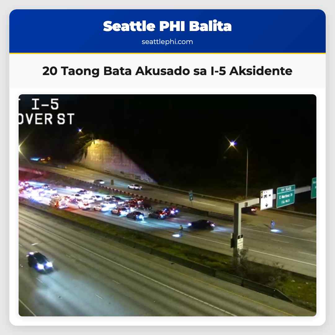 20 Taong Bata Akusado sa I-5 Aksidente