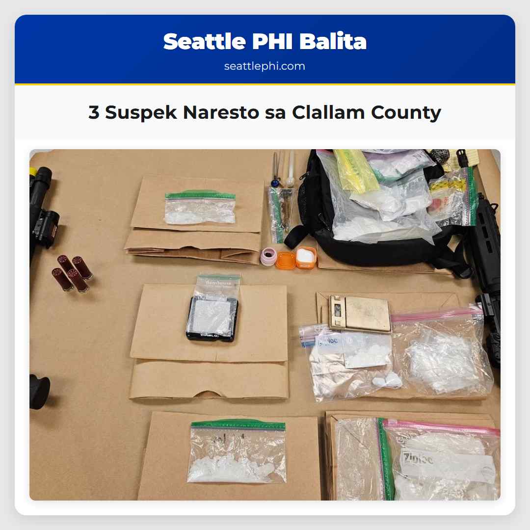 Kasong Droga 3 Suspek Naresto sa Clallam County
