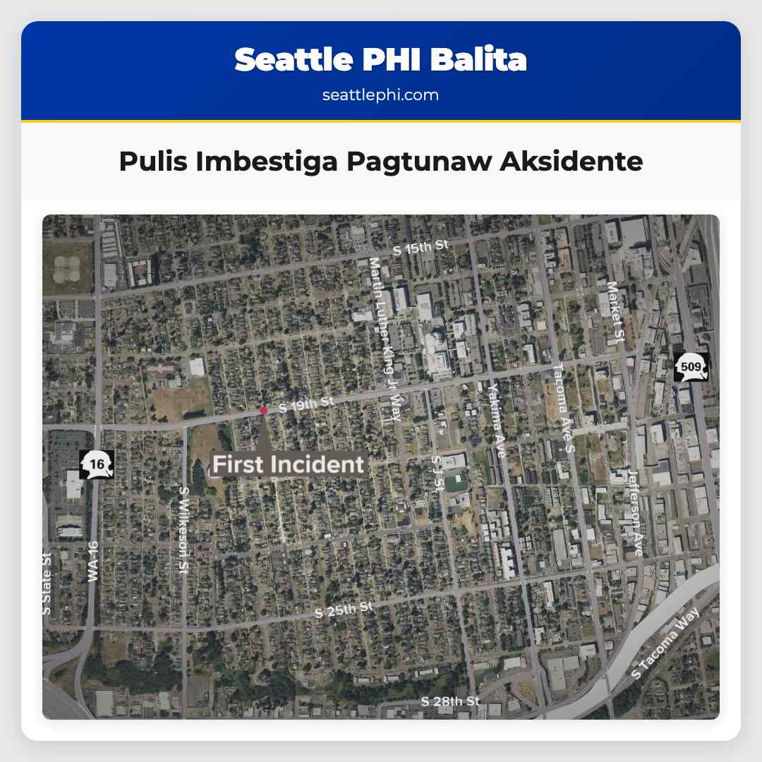 Pulis ng Tacoma Imbestiga Pagtunaw Aksidente na May Kaugnayan