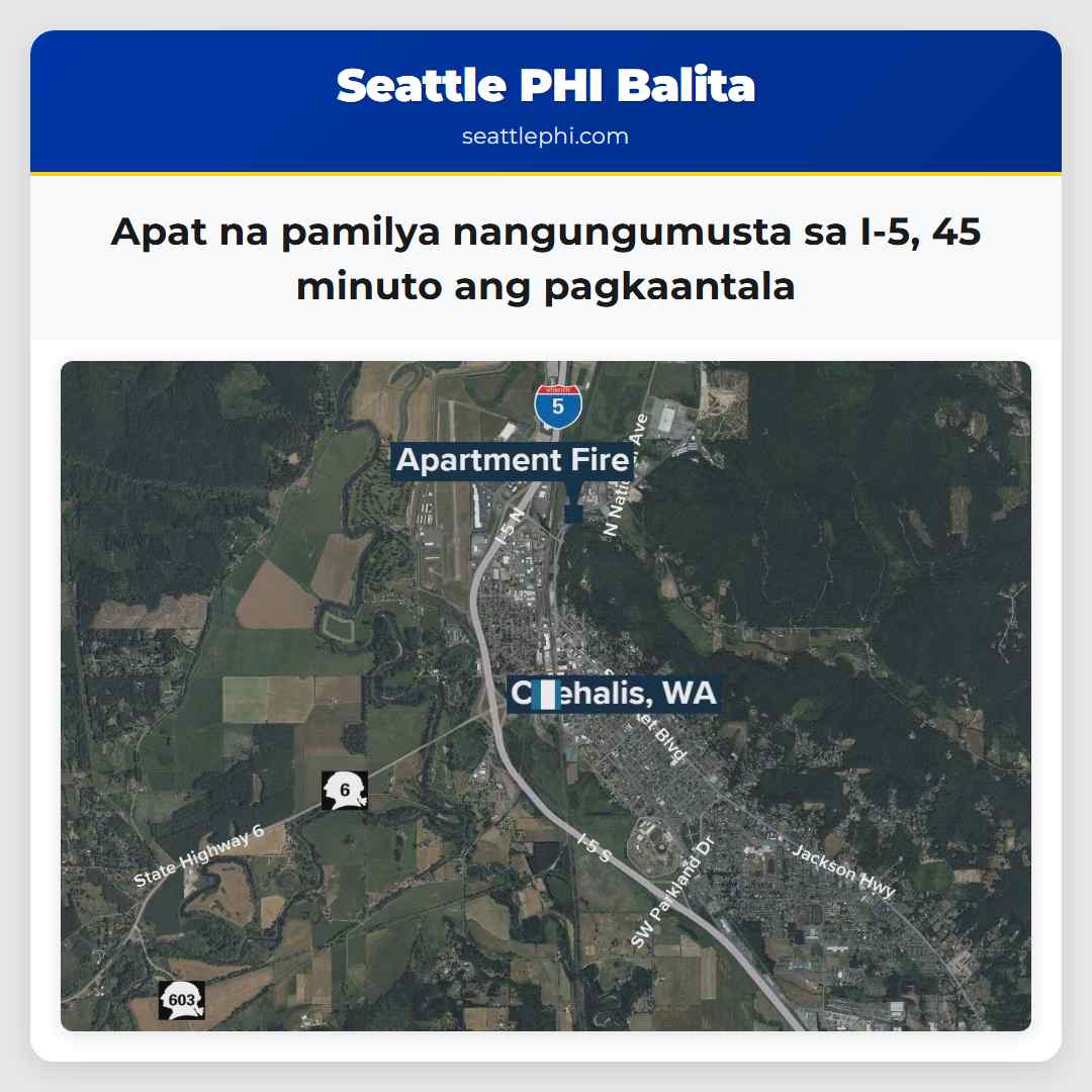 Apat na pamilya nangungumusta sa I-5, 45 minuto