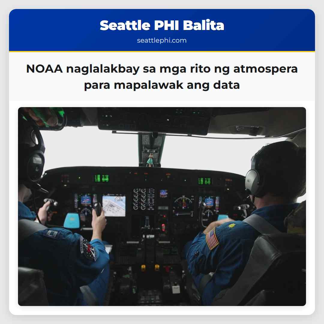 NOAA naglalakbay sa mga rito ng atmospera para