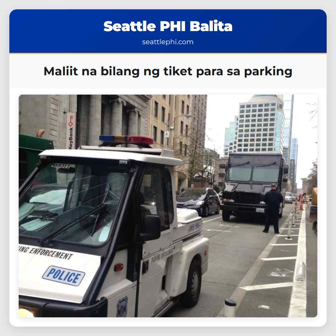 Maliit na bilang ng tiket para sa parking