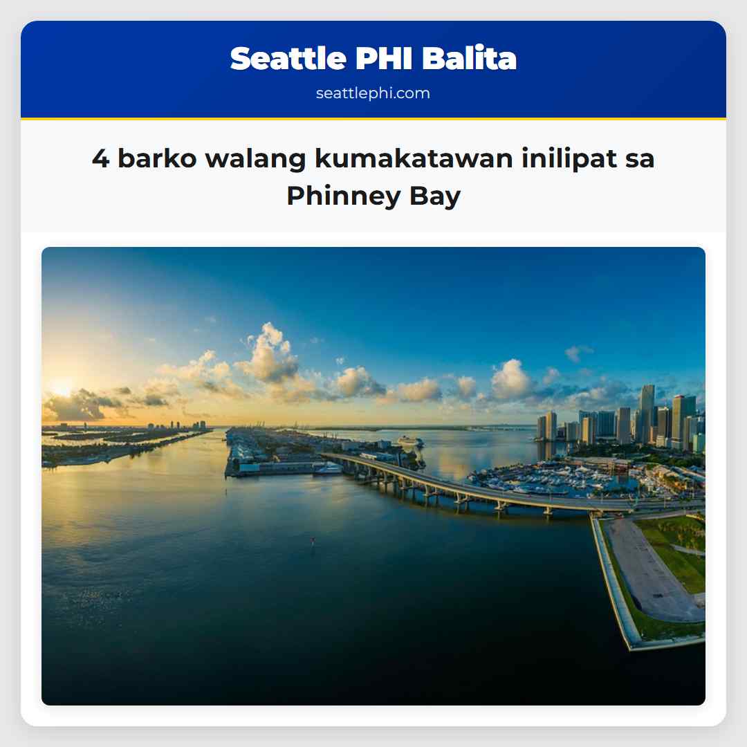 4 barko walang kumakatawan inilipat sa Phinney Bay