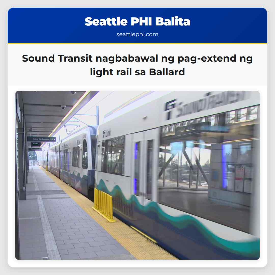 Sound Transit nagbabawal ng pag-extend ng light