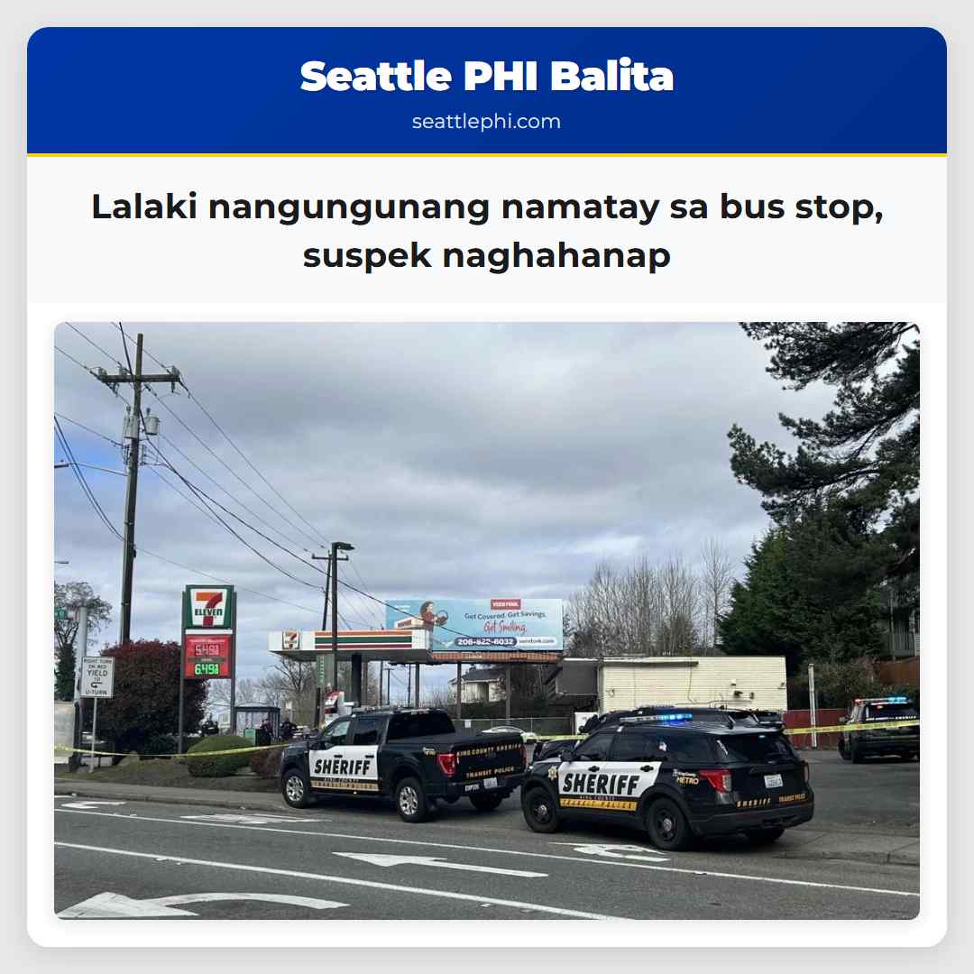 Lalaki nangungunang namatay sa bus stop, suspek