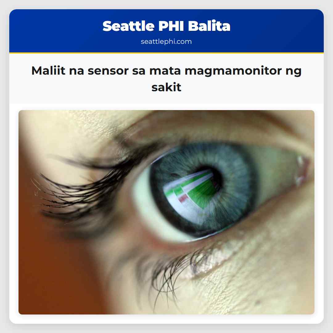 Maliit na sensor sa mata magmamonitor ng sakit