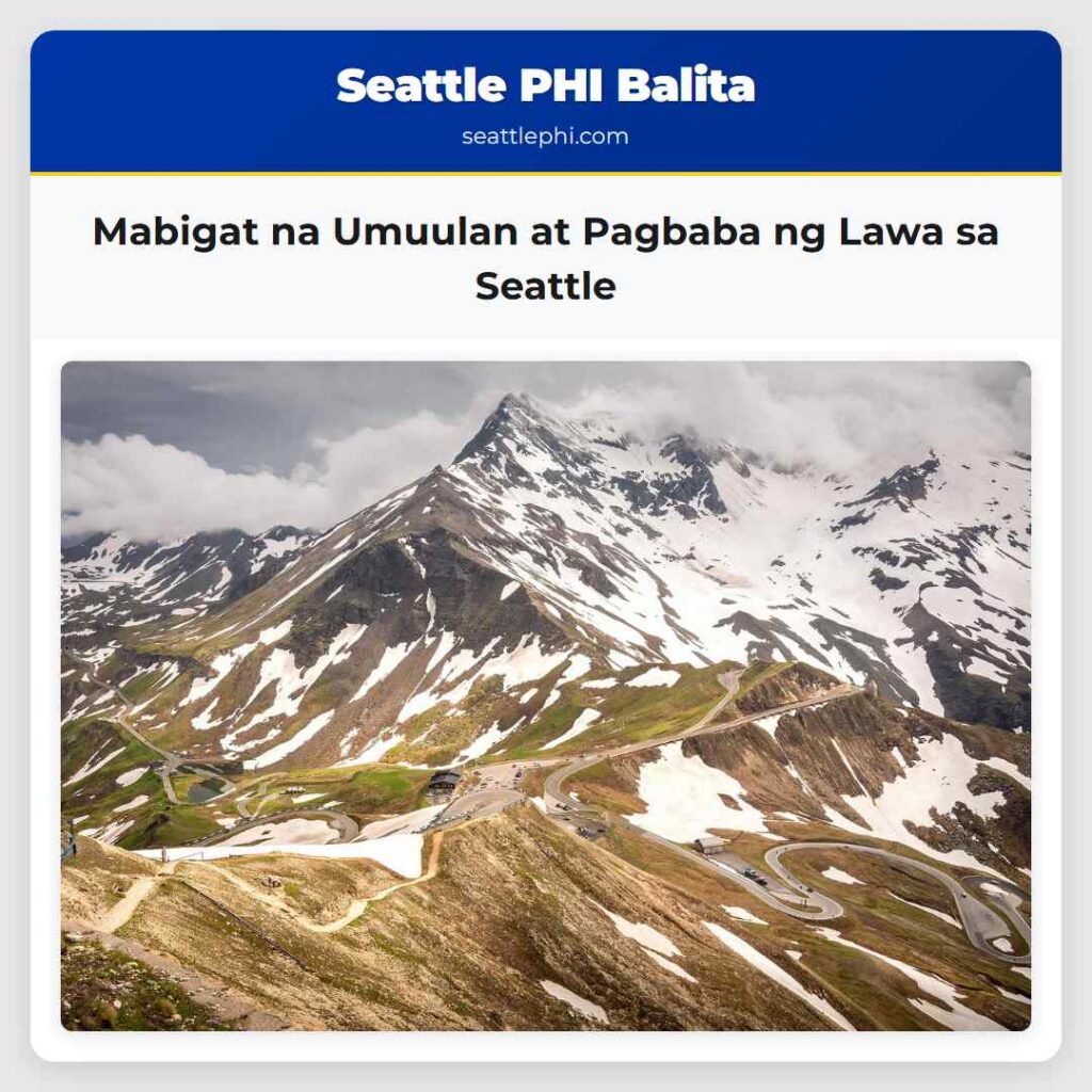 Mabigat na Umuulan at Pagbaba ng Lawa sa Seattle