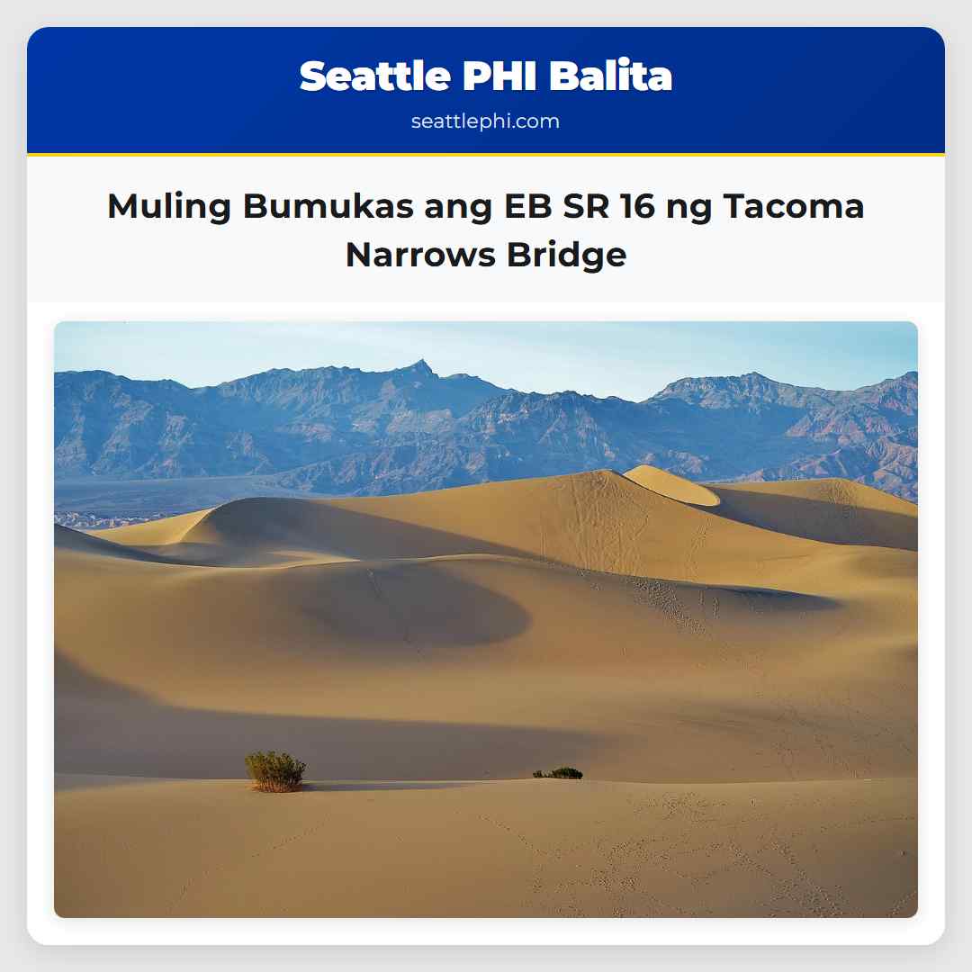 Muling Bumukas ang EB SR 16 ng Tacoma Narrows