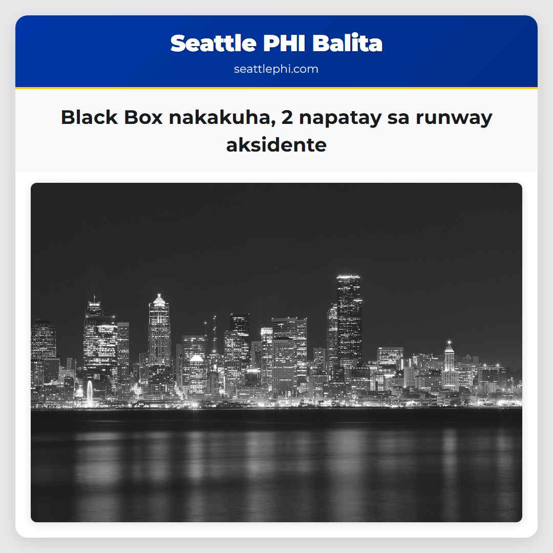 Black Box nakakuha, 2 napatay sa runway aksidente