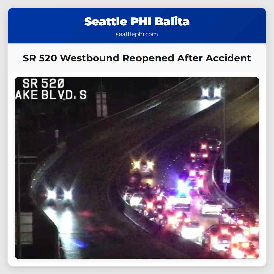 SR 520 Westbound Reopened After Accident