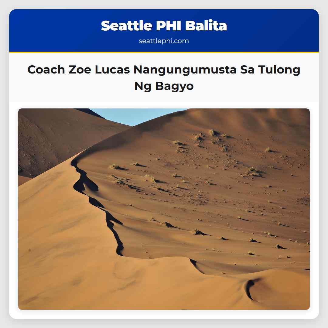 Coach Zoe Lucas Nangungumusta Sa Tulong Ng Bagyo