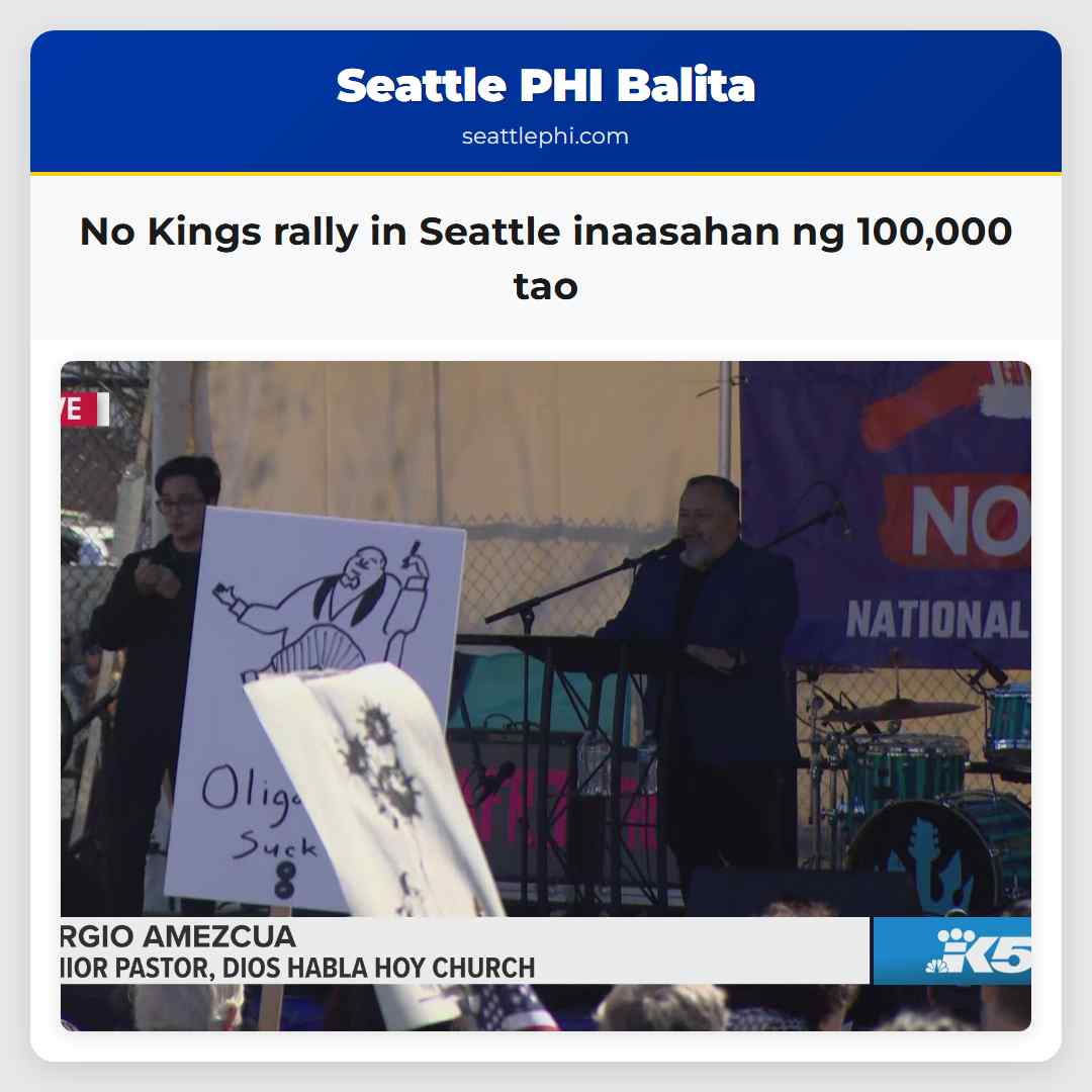 No Kings rally in Seattle inaasahan ng 100,000 tao