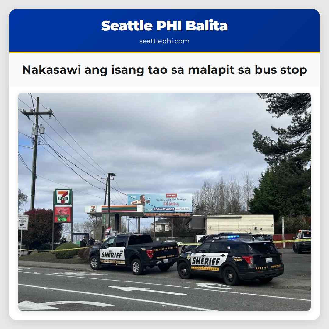 Nakasawi ang isang tao sa malapit sa bus stop