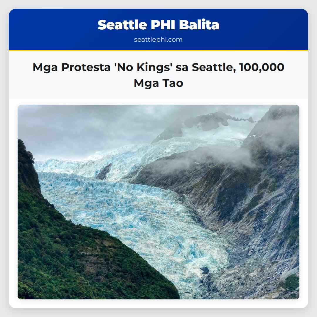 Mga Protesta 'No Kings' sa Seattle, 100,000 Mga