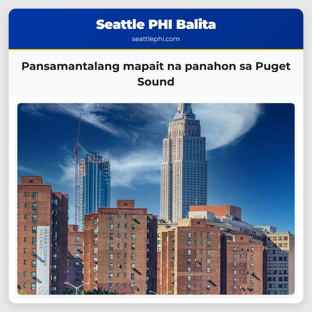 Pansamantalang mapait na panahon sa Puget Sound