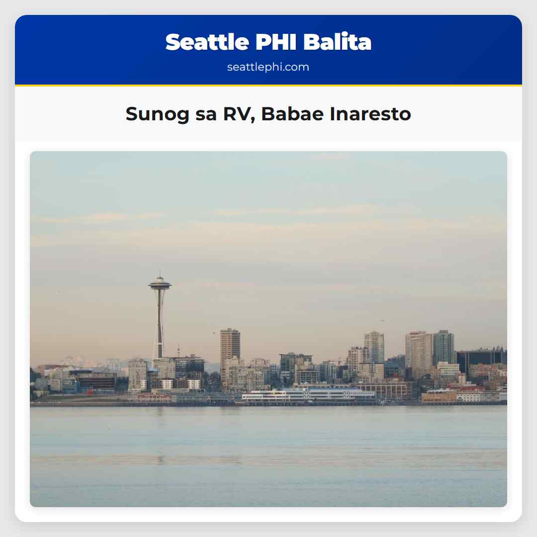 Sunog sa RV, Babae Inaresto