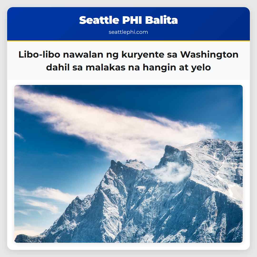 Mga libo-libo ang nawalan ng kuryente sa Washington dahil sa malakas na hangin at yelo