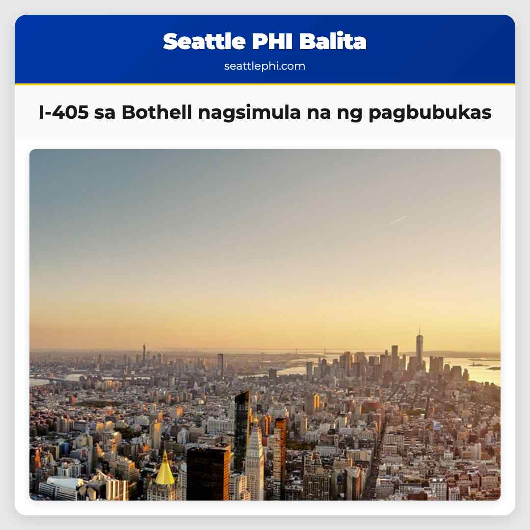 I-405 sa Bothell nagsimula na ng pagbubukas