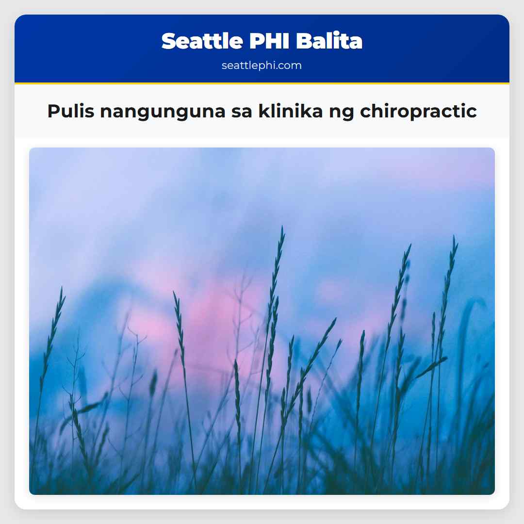 Pulis nangunguna sa klinika ng chiropractic