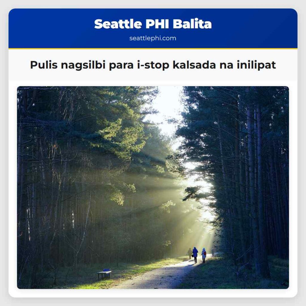 Pulis nagsilbi para i-stop kalsada na inilipat