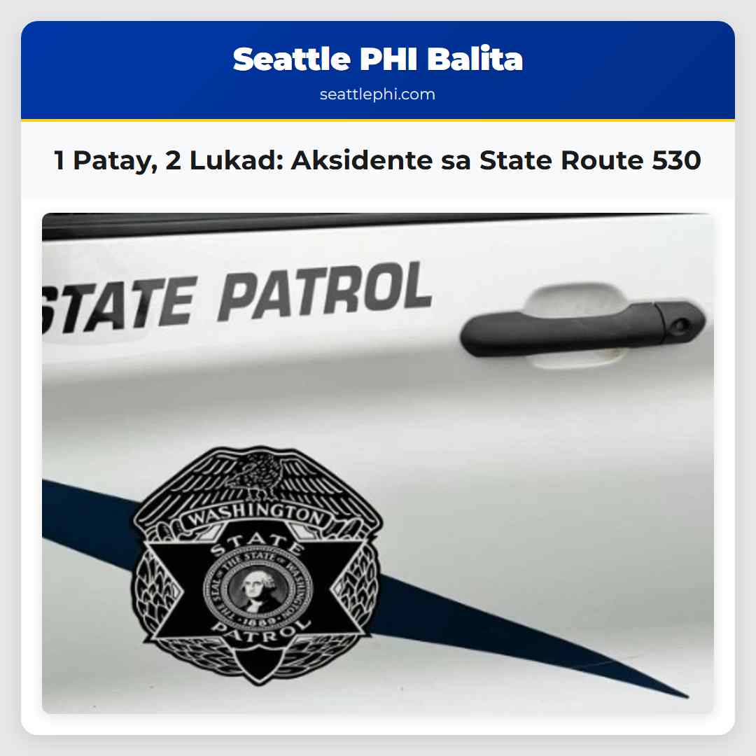 1 Patay 2 Lukad Aksidente sa State Route 530