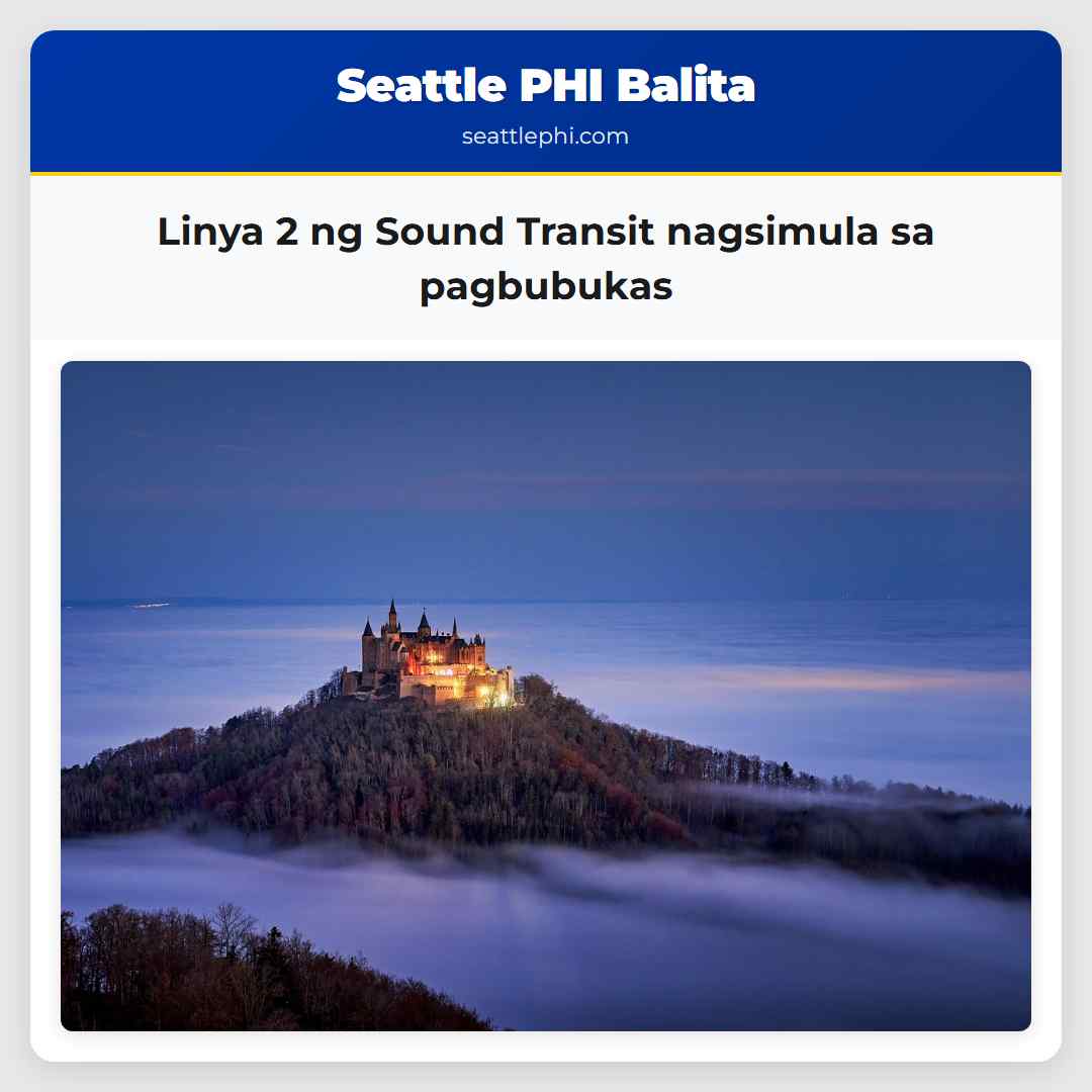 Linya 2 ng Sound Transit nagsimula sa pagbubukas
