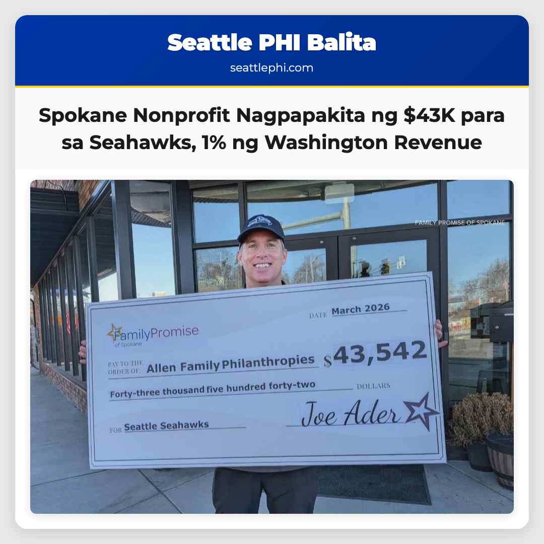 Spokane Nonprofit Nagpapakita ng $43K para sa Seahawks 1% ng Wehna Revenue Magtatag ng Tahanan