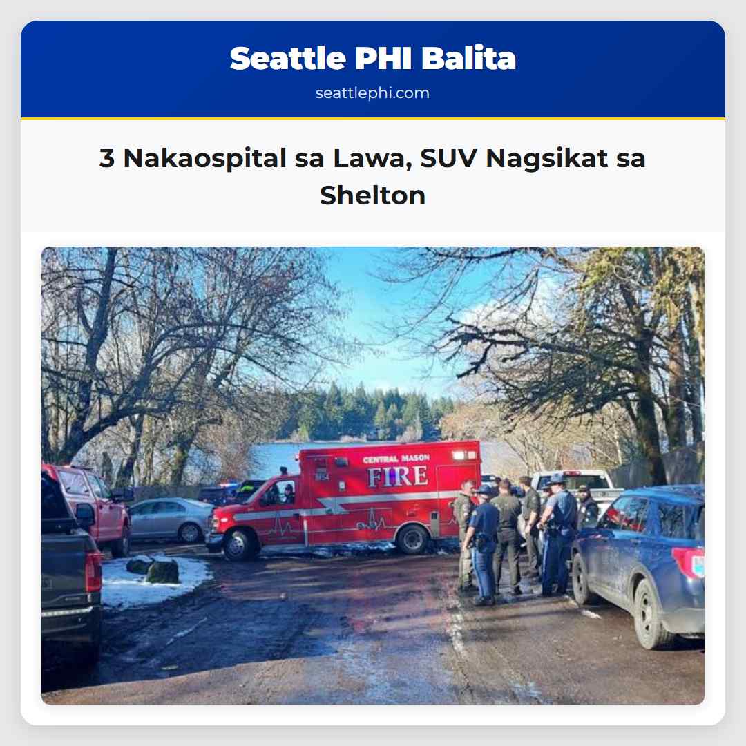 3 Nakaospital sa Lawa SUV Nagsikat sa Shelton