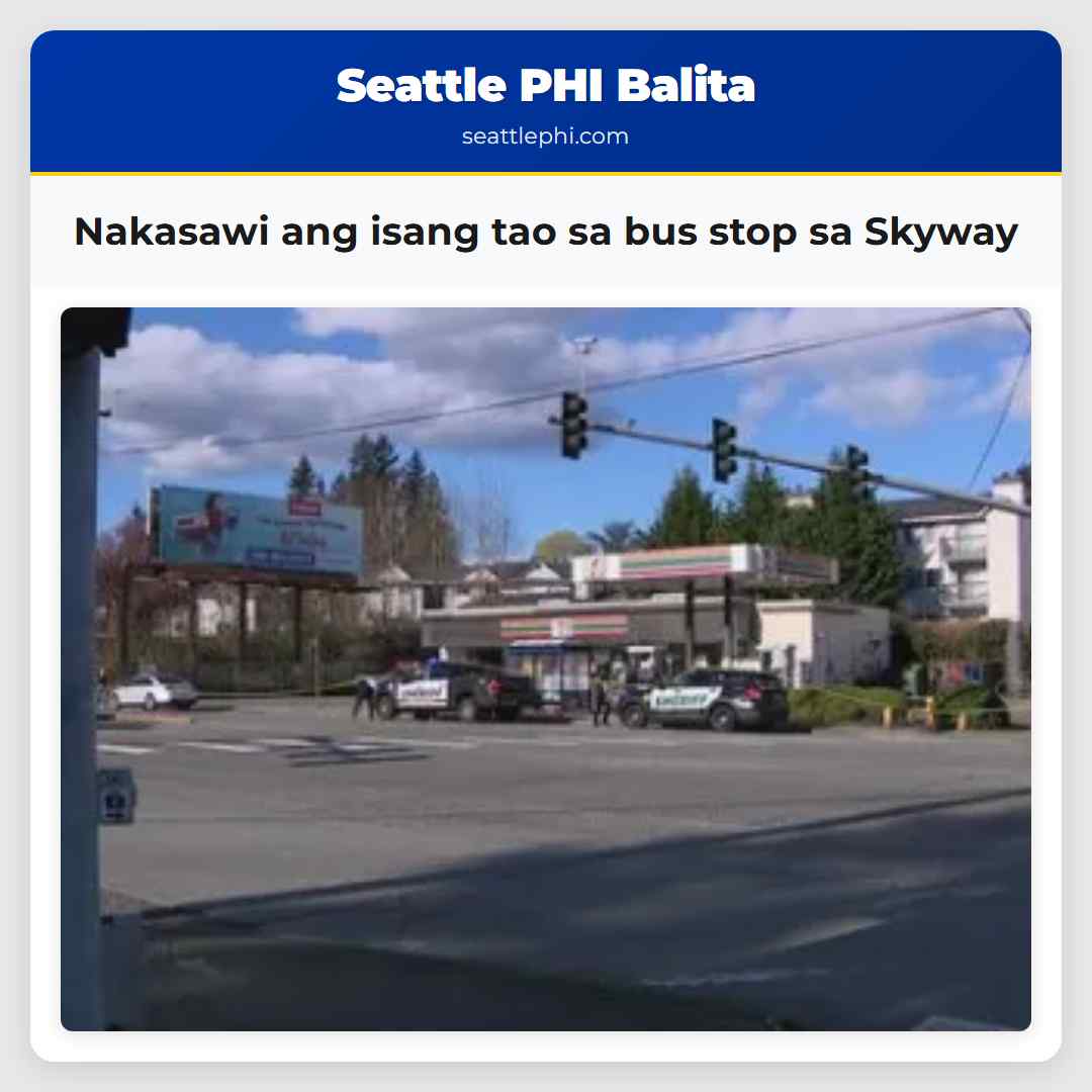 Nakasawi ang isang tao sa bus stop sa Skyway