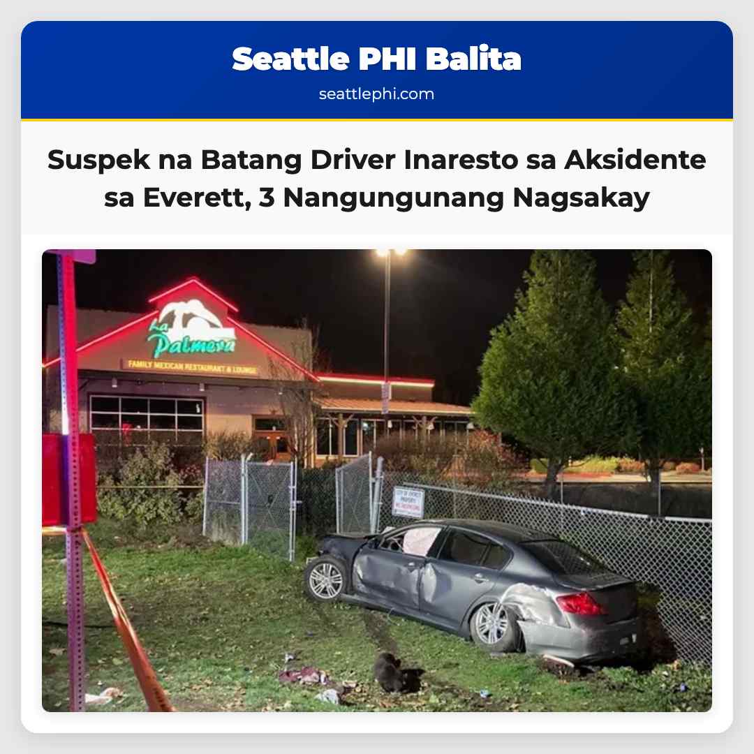 Suspek na Batang Driver Inaresto sa Aksidente sa Everett 3 Nangungunang Nagsakay
