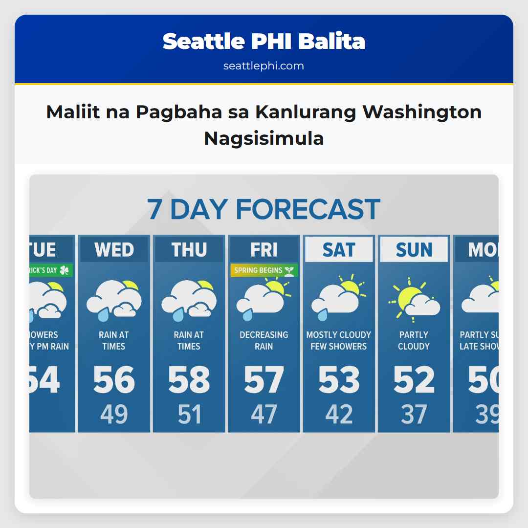 Bansagan ng Ubo Mga Kalsada sa Kanlurang Washington Nagsisimula ng Mga Pagbaha