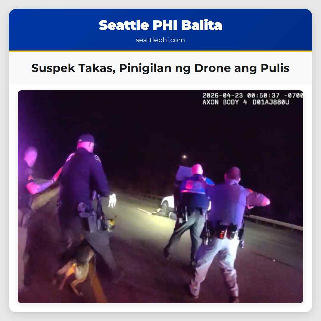 Suspek Takas Pinigilan ng Drone ang Pulis
