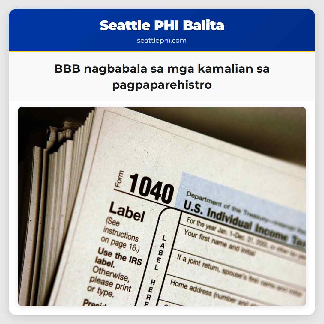BBB nagbabala sa mga kamalian sa pagpaparehistro