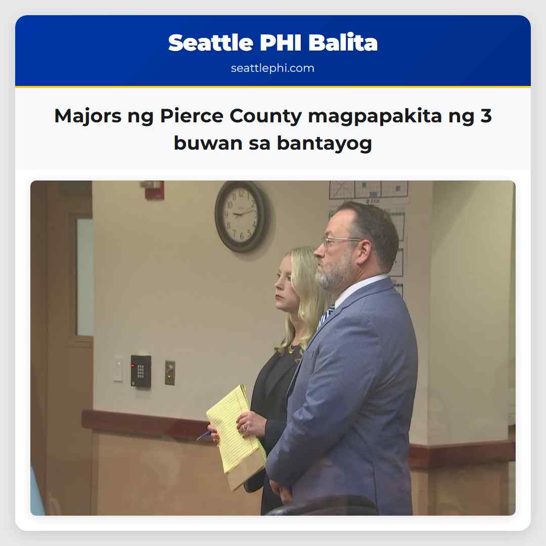 Majors ng Pierce County magpapakita ng 3 buwan sa