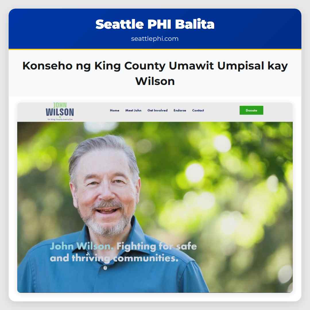 Konseho ng King County Umawit Umpisal kay Wilson